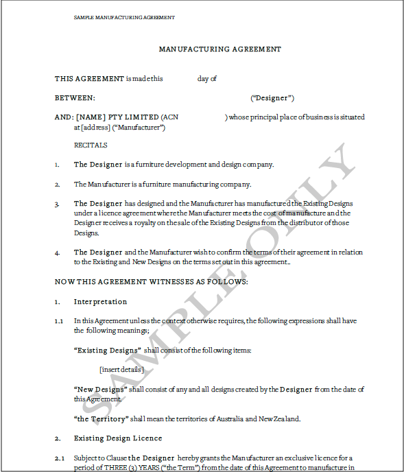 Contract Manufacturing Agreement Template from techpacker.com
