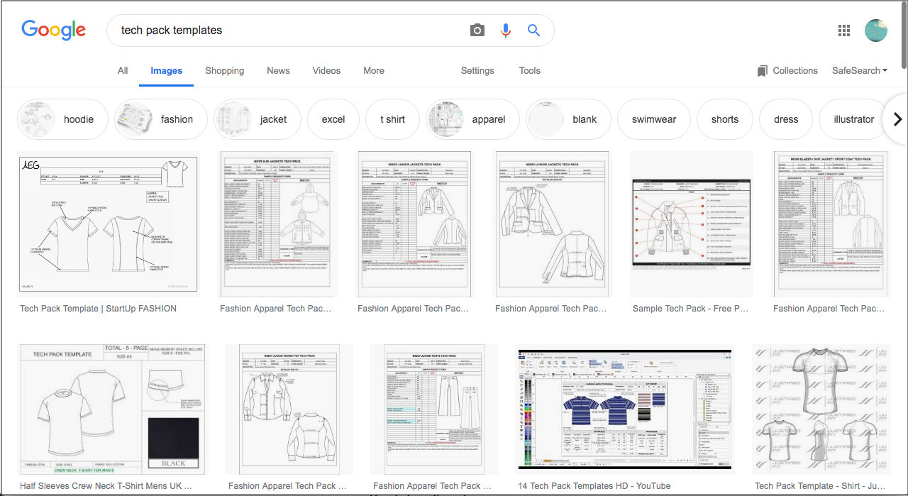 tech pack templates