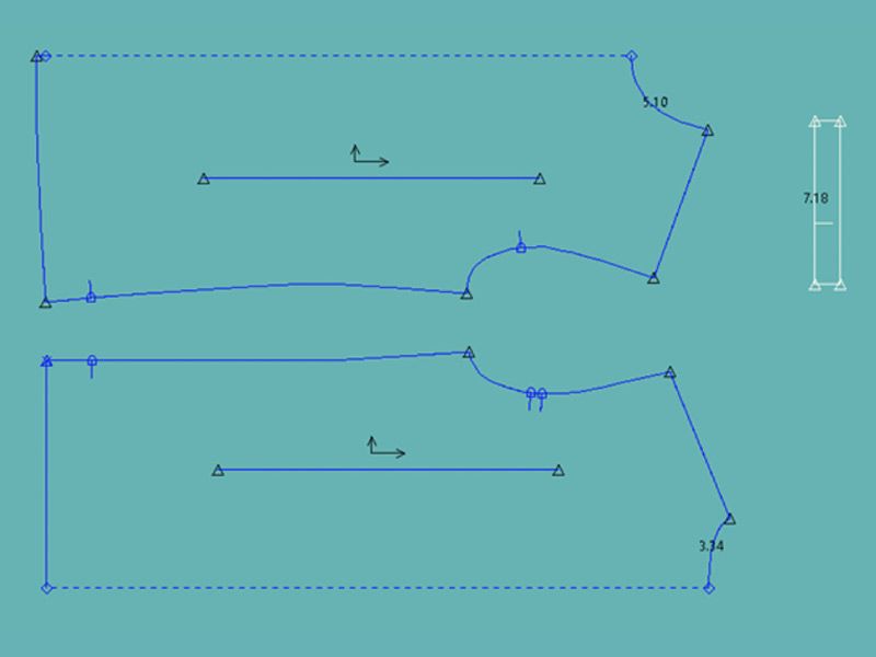 Sewing and pattern cutting terms, annotations and symbols