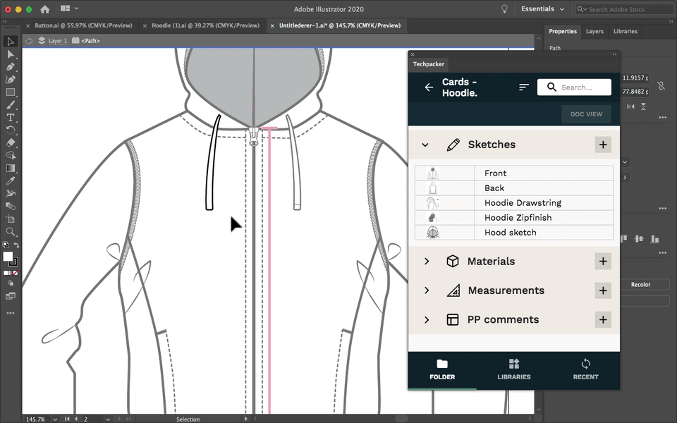 Sync Adobe Illustrator Artboards with Techpacker