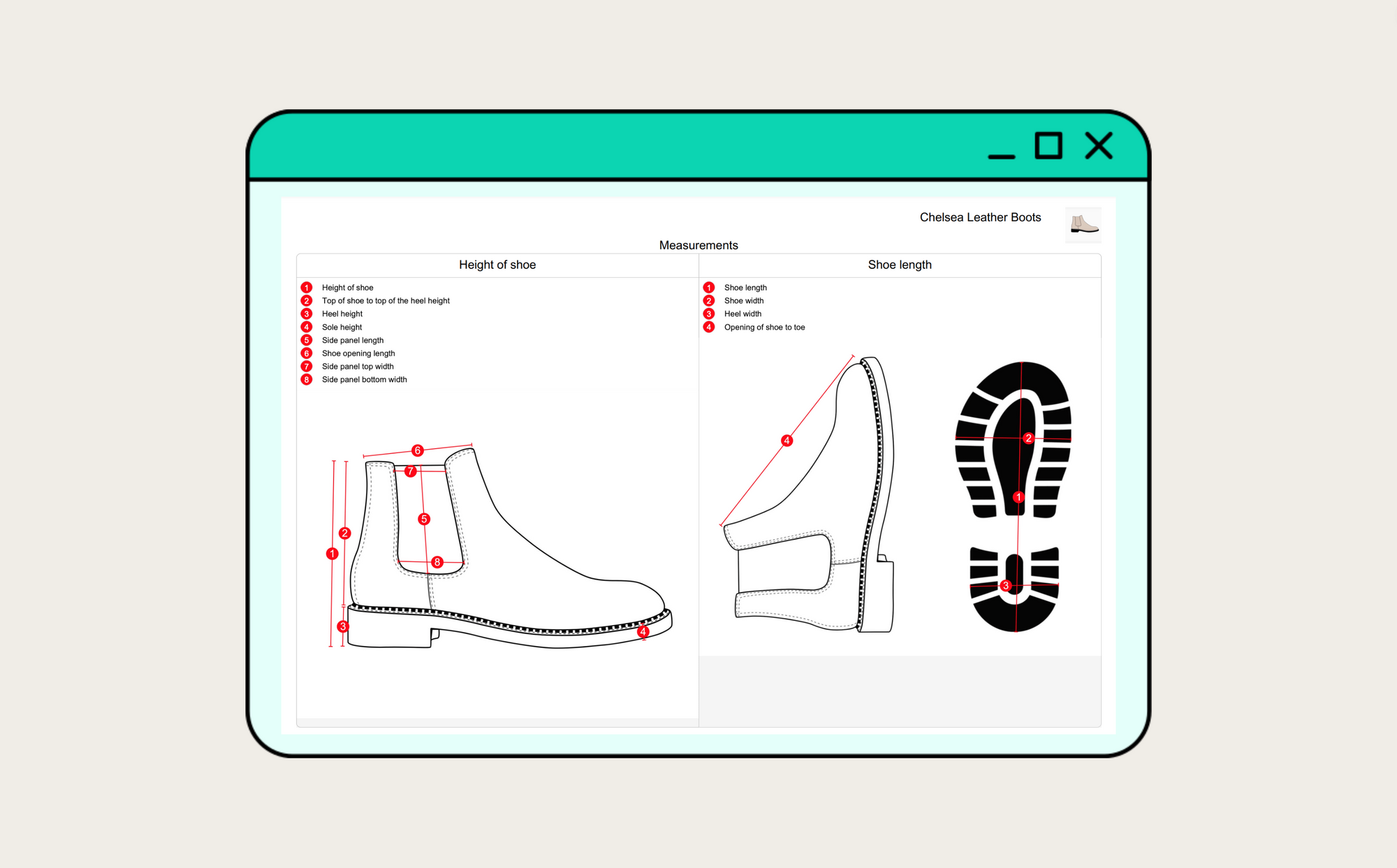 Wedge Sandals Bill of Materials Template