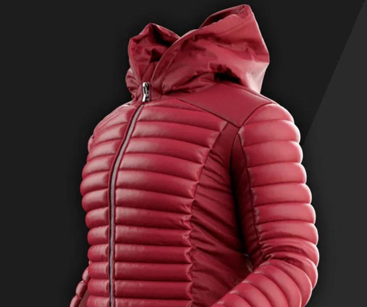 3D prototype of a padded jacket created with 3D technology