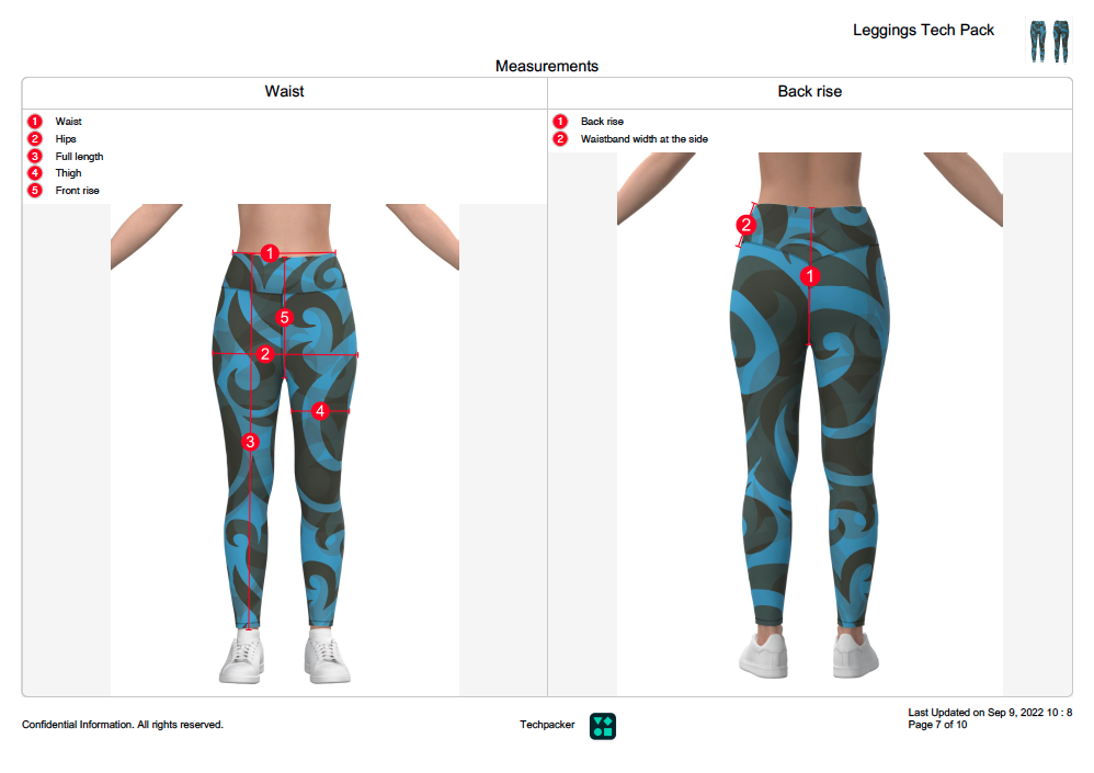 Realistic Clo3d designs of sportswear and activewear with tech pack