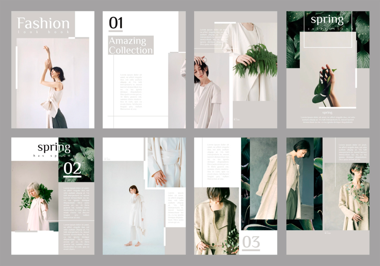 create minimal apparel catalog, fashion lookbook, line sheet, clothing  catalogue