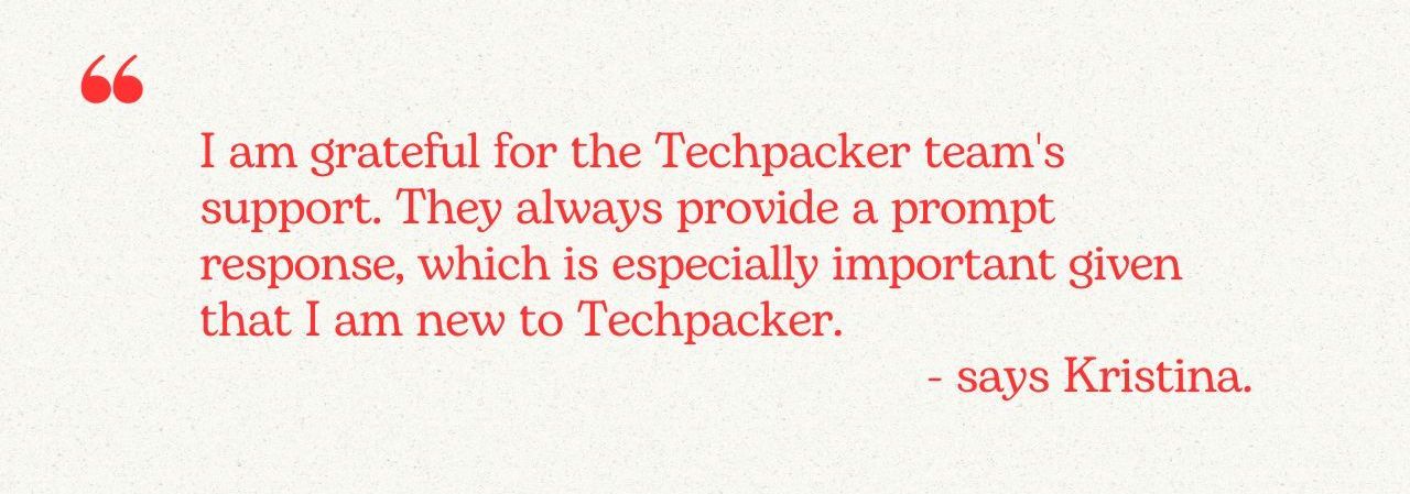  University of Cincinnati Testimonial quote on Techpacker support