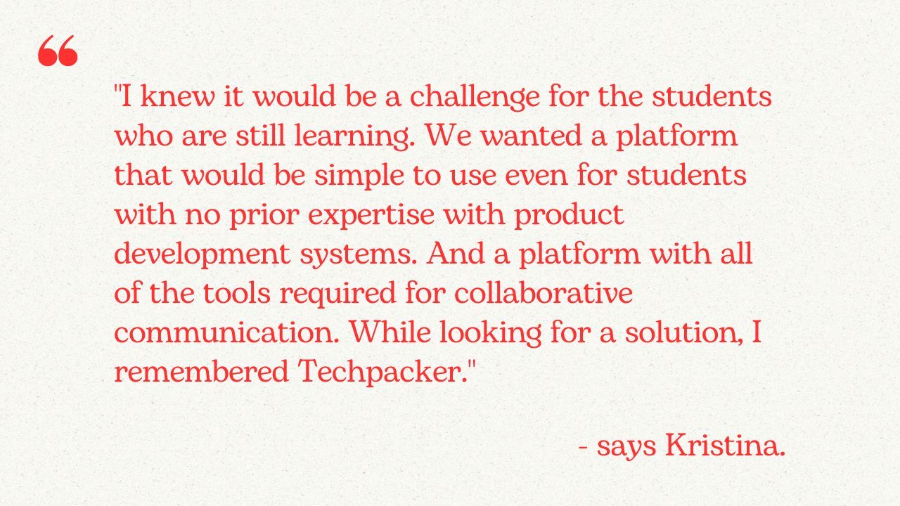  University of Cincinnati Testimonial quote on Techpacker Live board