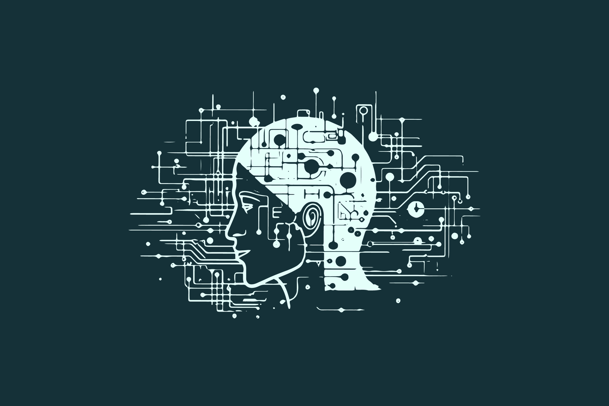 Artificial intelligence drawing Royalty Free Vector Image