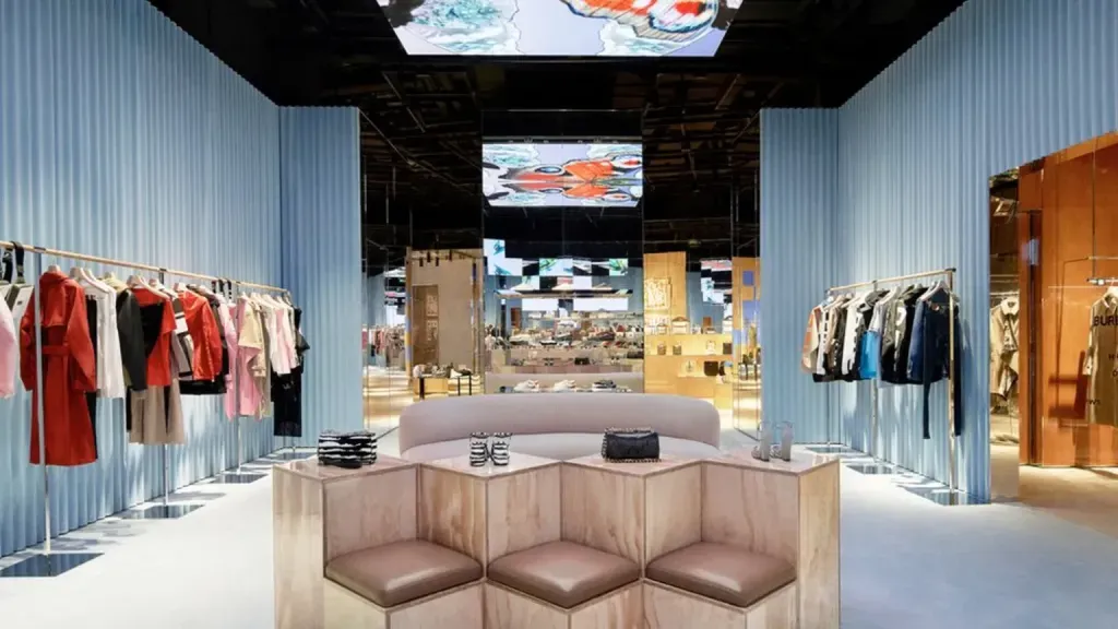 A still of Burberry’s digital store