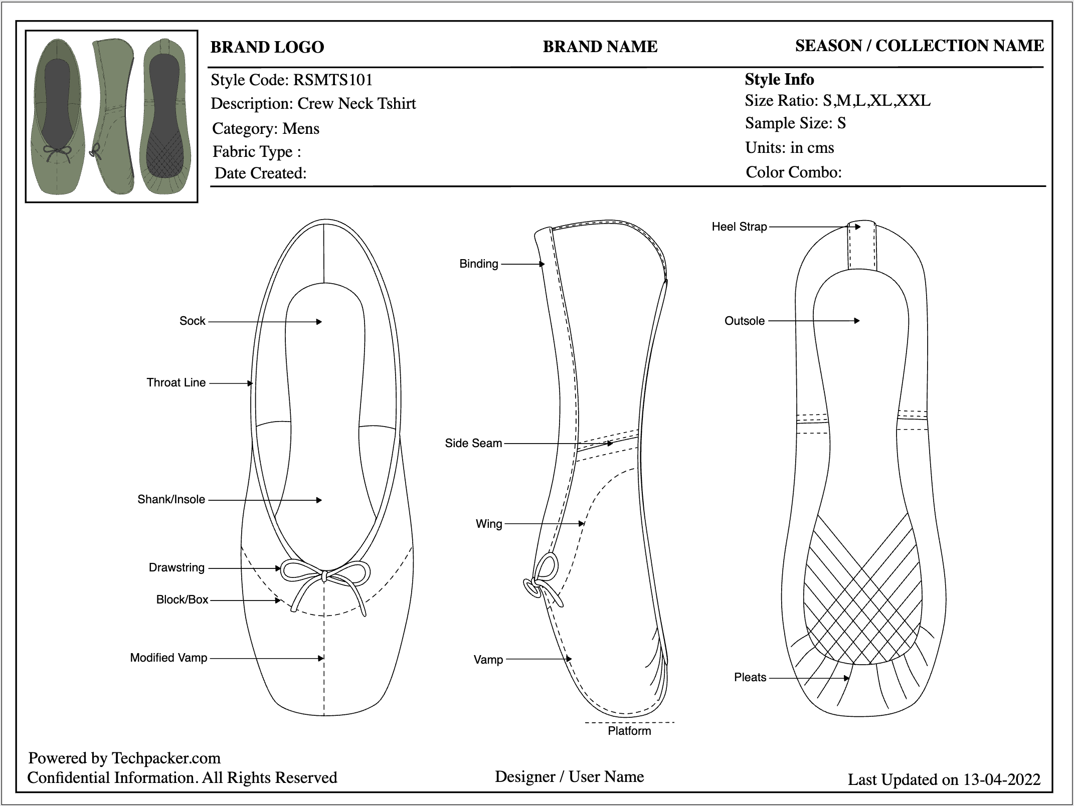 Repsketch Women's Ballerina Flats Tech Pack