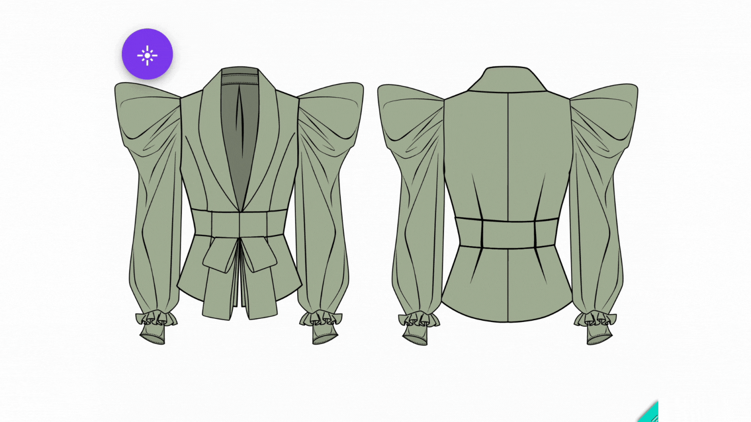 2D flat sketch to 3D image on Repsketch