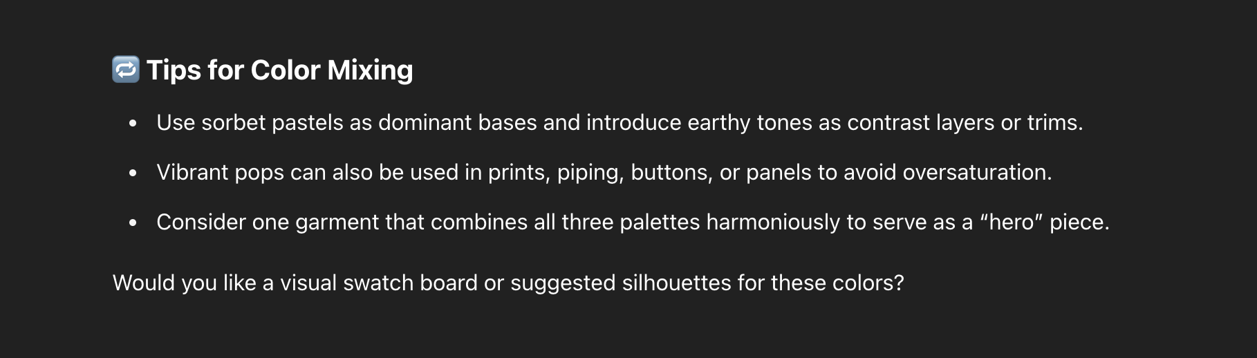 Color mixing tips by ChatGPT