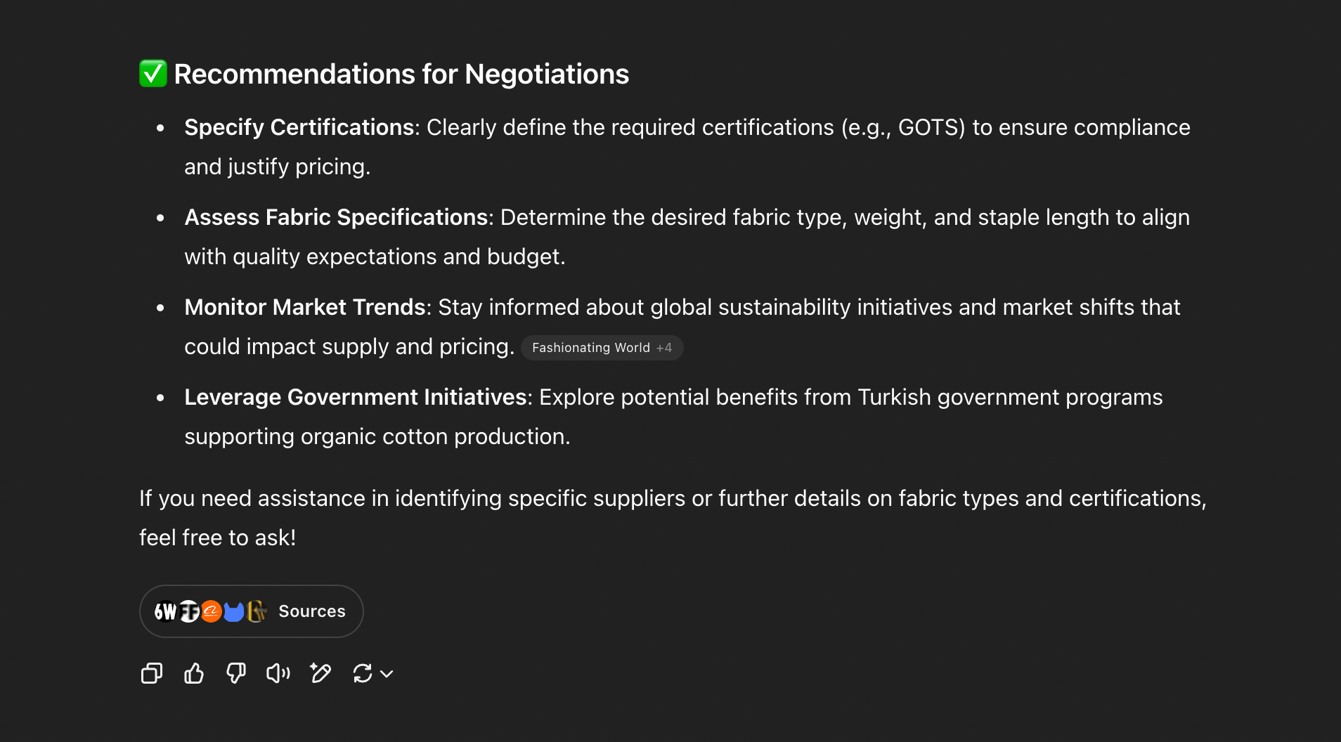 Negotiating recommendations by ChatGPT.