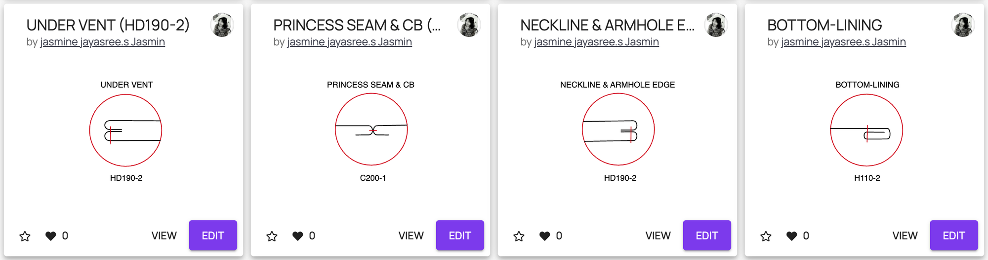 Seam Sketches created by Jasmine on Repsketch