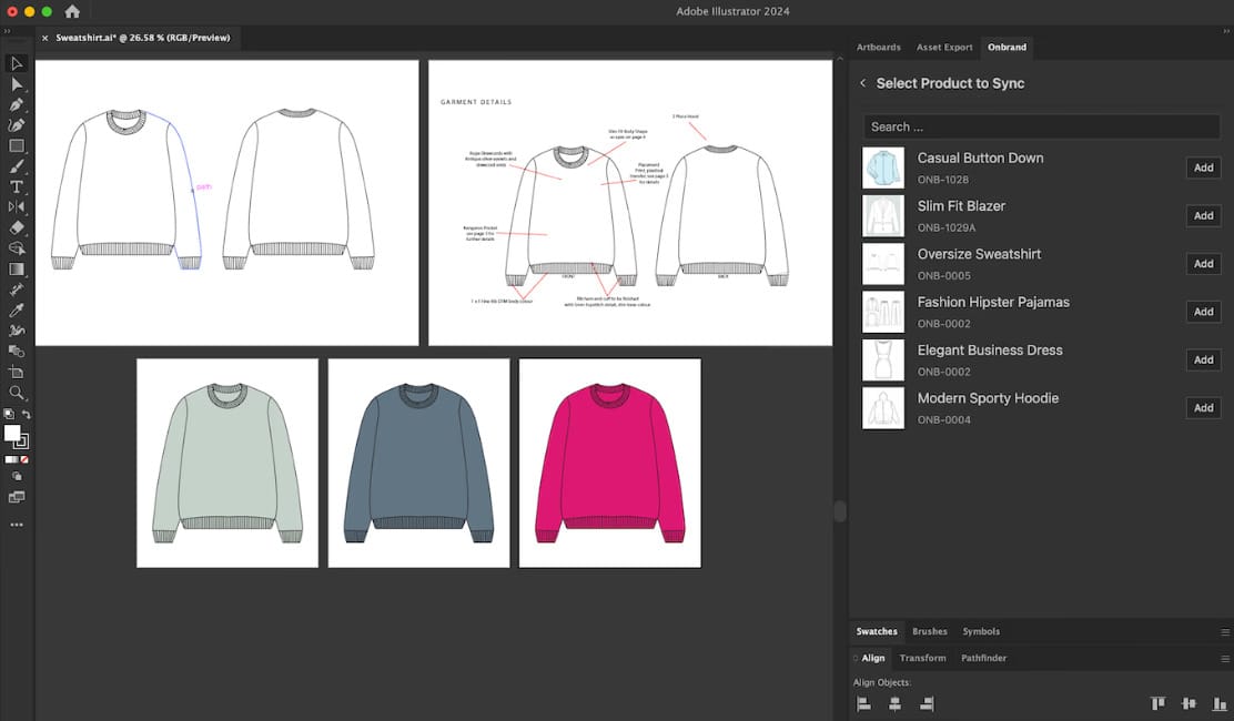 Adobe Illustrator integration for Onbrand PLM