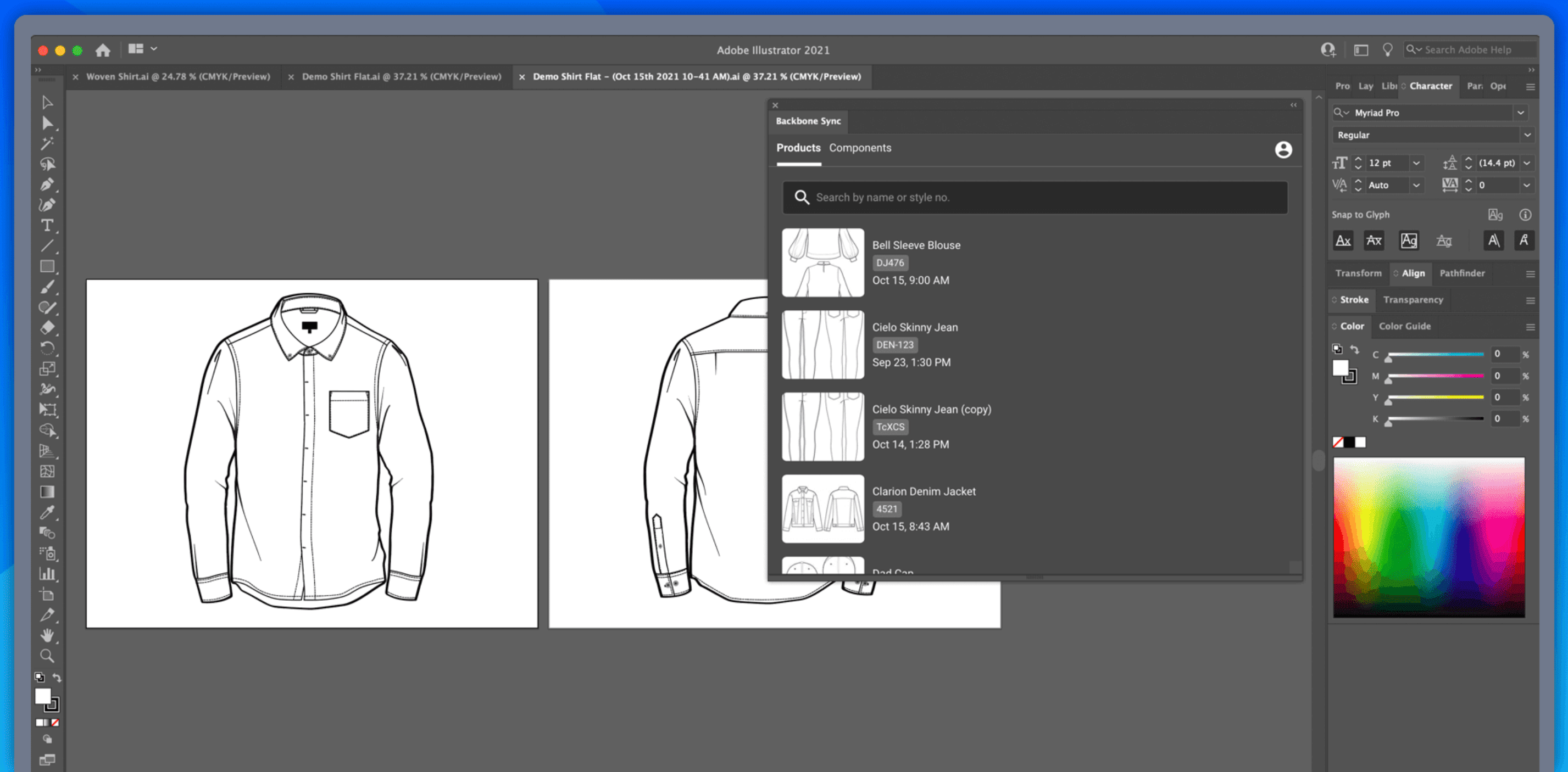 Adobe Illustrator integration for Backbone PLM
