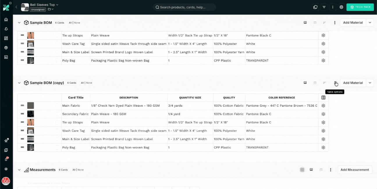 Renaming the copied BOM from Sample BOM (copy) to Production BOM in PLMBR