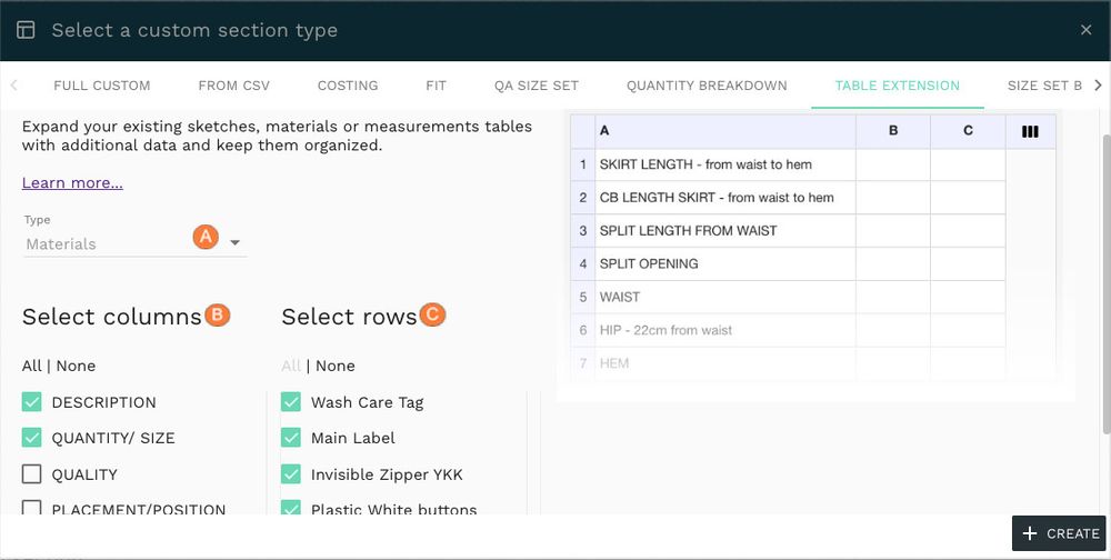 April Product Updates: Size Set Breakdown Template, New Table Extension ...